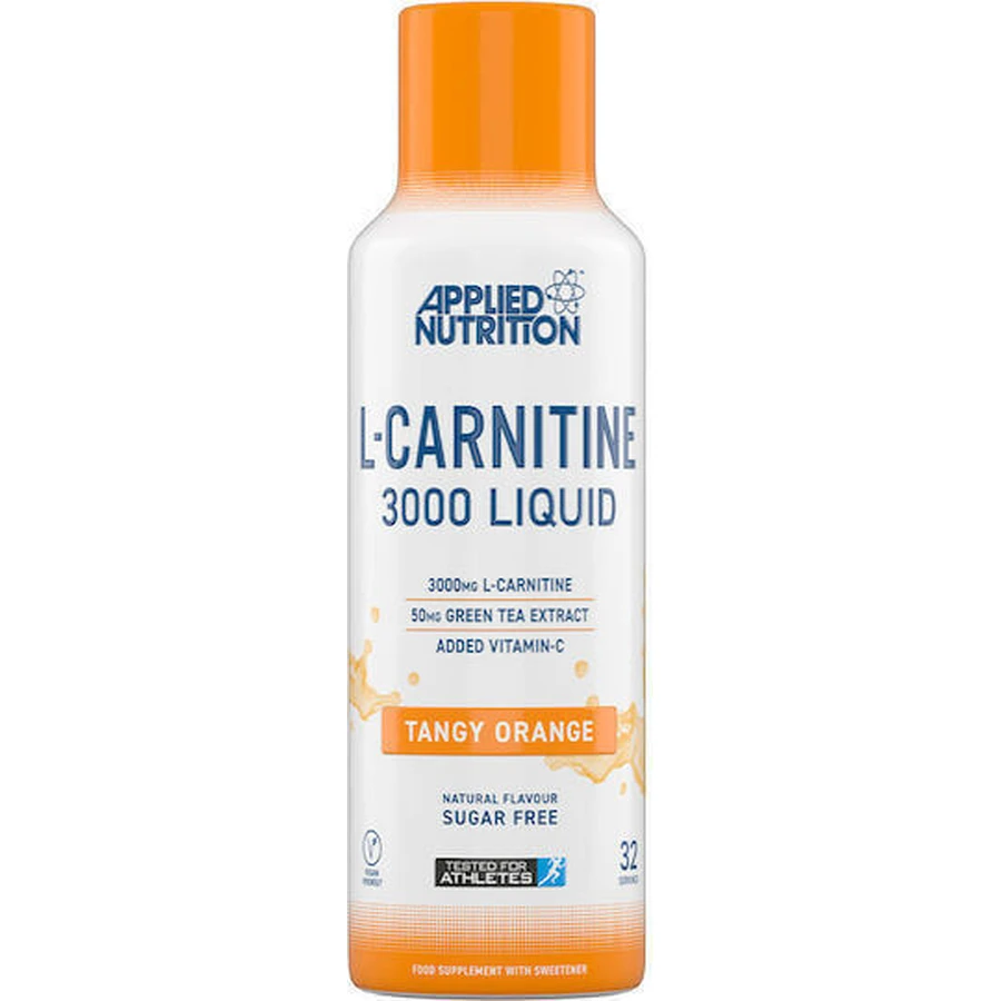 Applied Nutrition L-Carnitine Liquid с зеленым чаем с карнитином 3000 мг и терпким апельсиновым вкусом 480 мл: цены и характеристики
