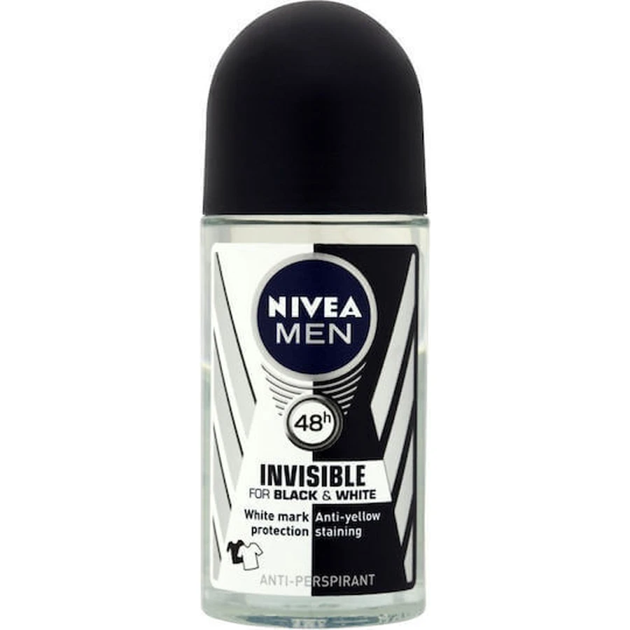 Nivea Men Invisible for Black & White Антиперспирант-дезодорант 48 часов в ролле 50 мл: цены и характеристики
