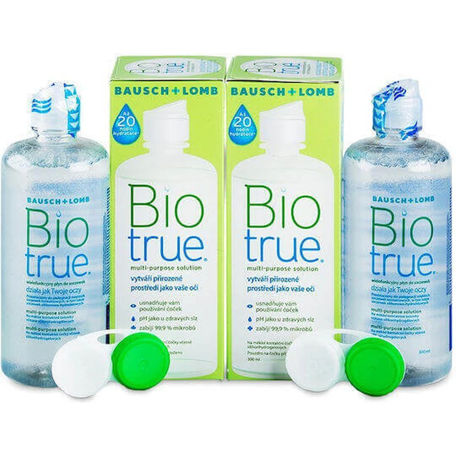 Розчин для контактних лінз Bausch & Lomb Biotrue 2х300мл: ціни та характеристики