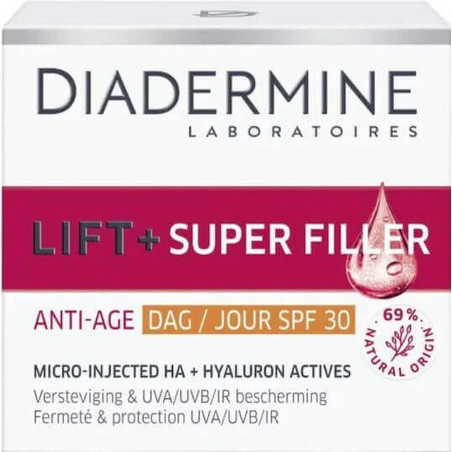 Diadermine Lift+ Super Filler Денний зволожуючий крем для обличчя з SPF 30 50мл: ціни та характеристики