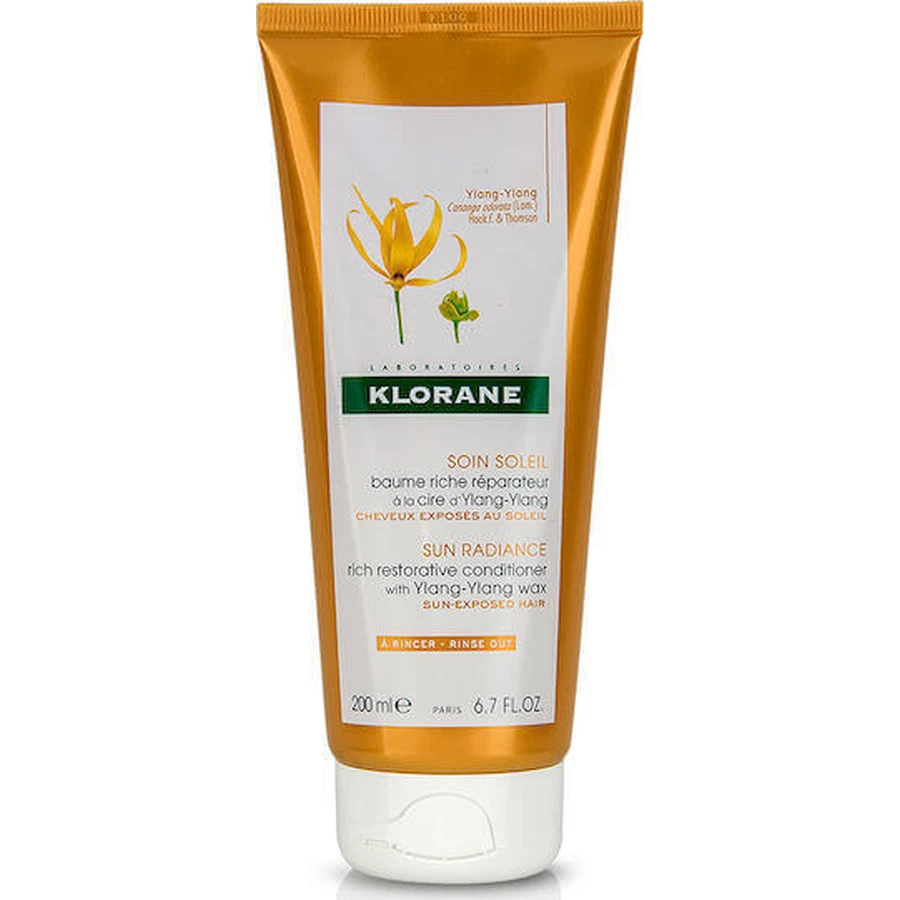 Klorane Sun Radiance Rich Restorative Ylang Ylang Відновлювальний/живильний кондиціонер для всіх типів волосся 200 мл: ціни та характеристики