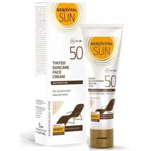 Gerovital Сонцезахисний крем для обличчя SPF50 з натуральним пігментом 50мл