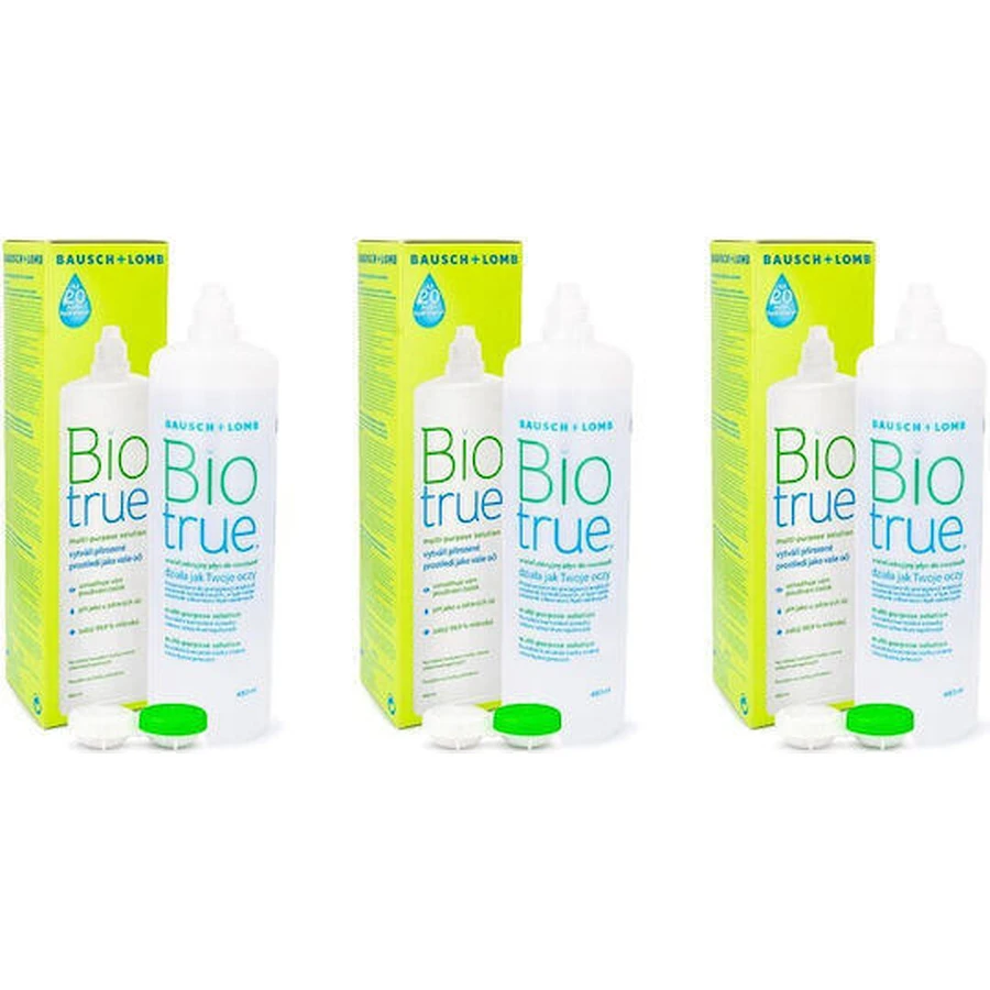 Розчин для контактних лінз Bausch & Lomb Biotrue 3x480мл: ціни та характеристики