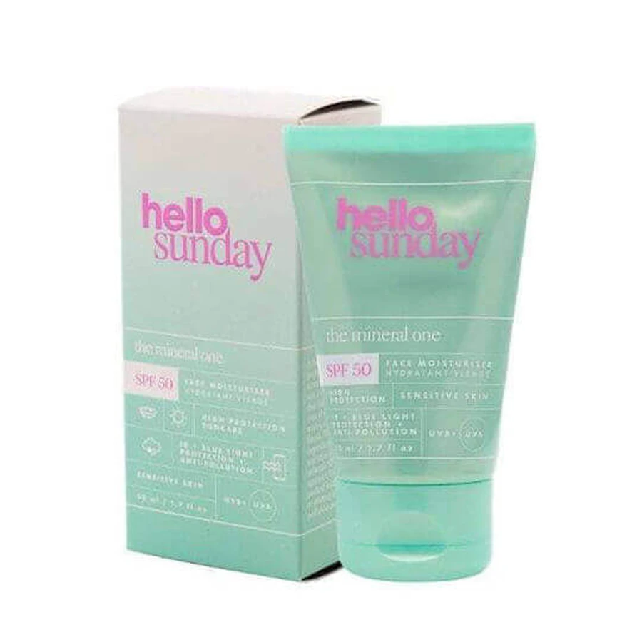 Hello Sunday Мінеральний сонцезахисний крем для обличчя Mineral One Sensitive Skin SPF50 50 мл: ціни та характеристики
