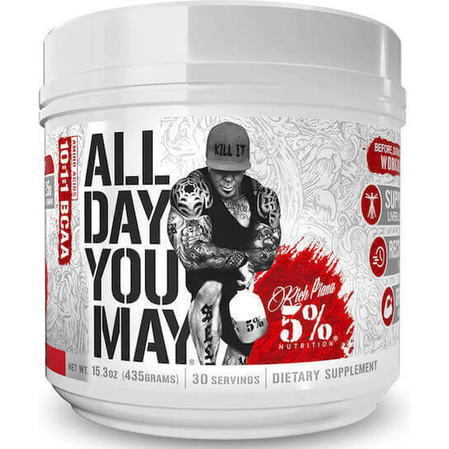 Rich Piana 5% Харчування на весь день Ви травень 10:1:1 BCAA 450гр Кавун: ціни та характеристики