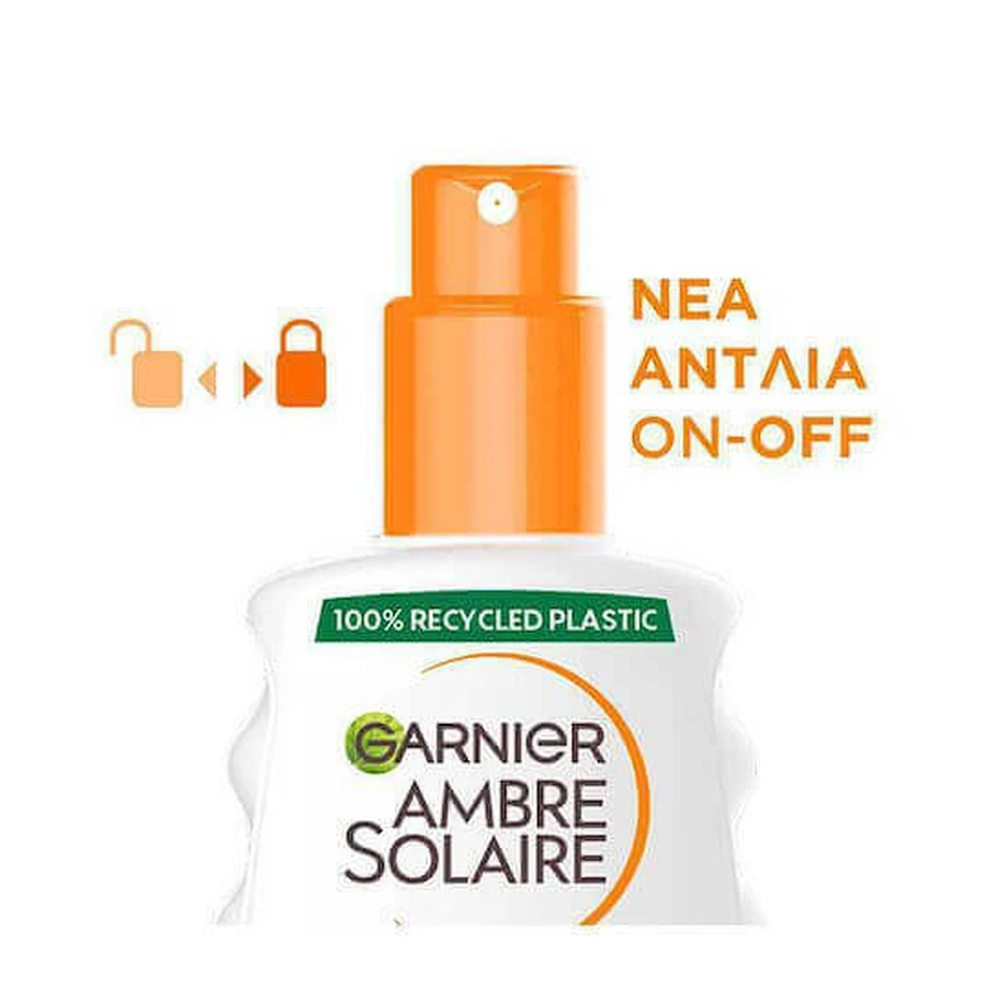 Garnier Ambre Solaire Sensitive Advanced Netlock Водостойкий солнцезащитный крем для тела SPF50 Спрей 200 мл: цены и характеристики