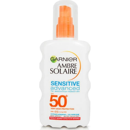 Garnier Ambre Solaire Sensitive Advanced Netlock Водостойкий солнцезащитный крем для тела SPF50 Спрей 200 мл: цены и характеристики