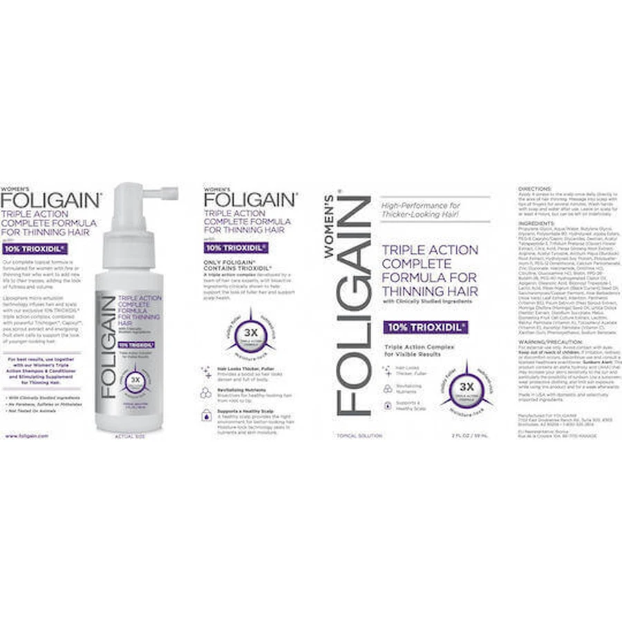 Лосьйон для волосся потрійної дії проти випадіння волосся Foligain Women's Triple Action Formula 59 мл: ціни та характеристики