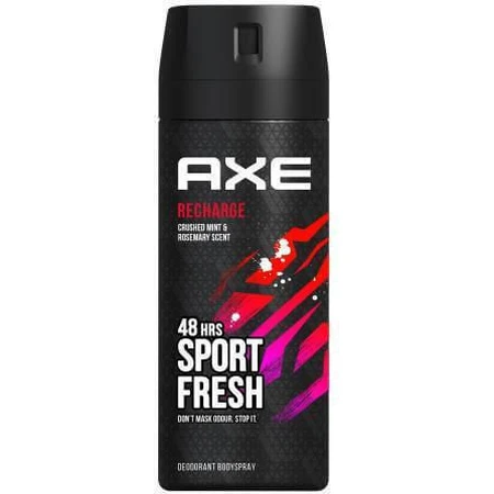 Axe Recharge Recharge Crushed Mint & Rosemary Sport Fresh Deodorant 48h Spray 150ml: цены и характеристики