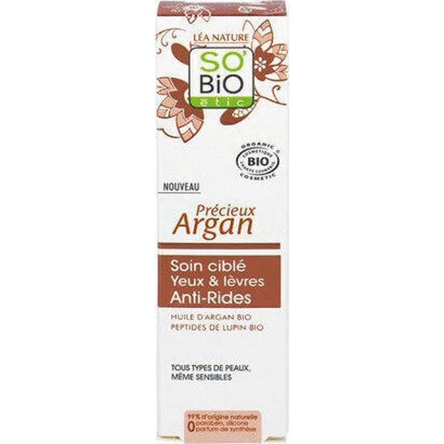 So'Bio Ethical Anti-Wrinkle Targeted Eye and Lip Care Увлажняющий и антивозрастной крем для глаз и губ 15 мл: цены и характеристики