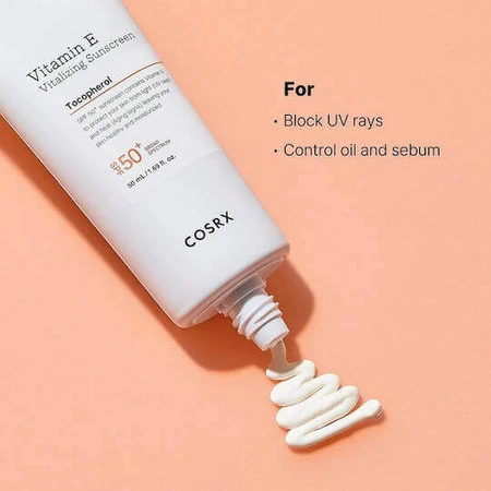Cosrx Vitamin E Vitalising Водостійкий сонцезахисний крем для тіла SPF50: ціни та характеристики