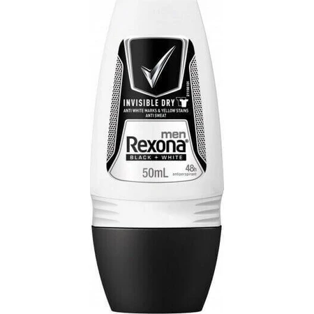 Rexona Men Invisible Dry Black & White 48h Antiperspirant Deodorant 48h Roll-On 50ml: цены и характеристики