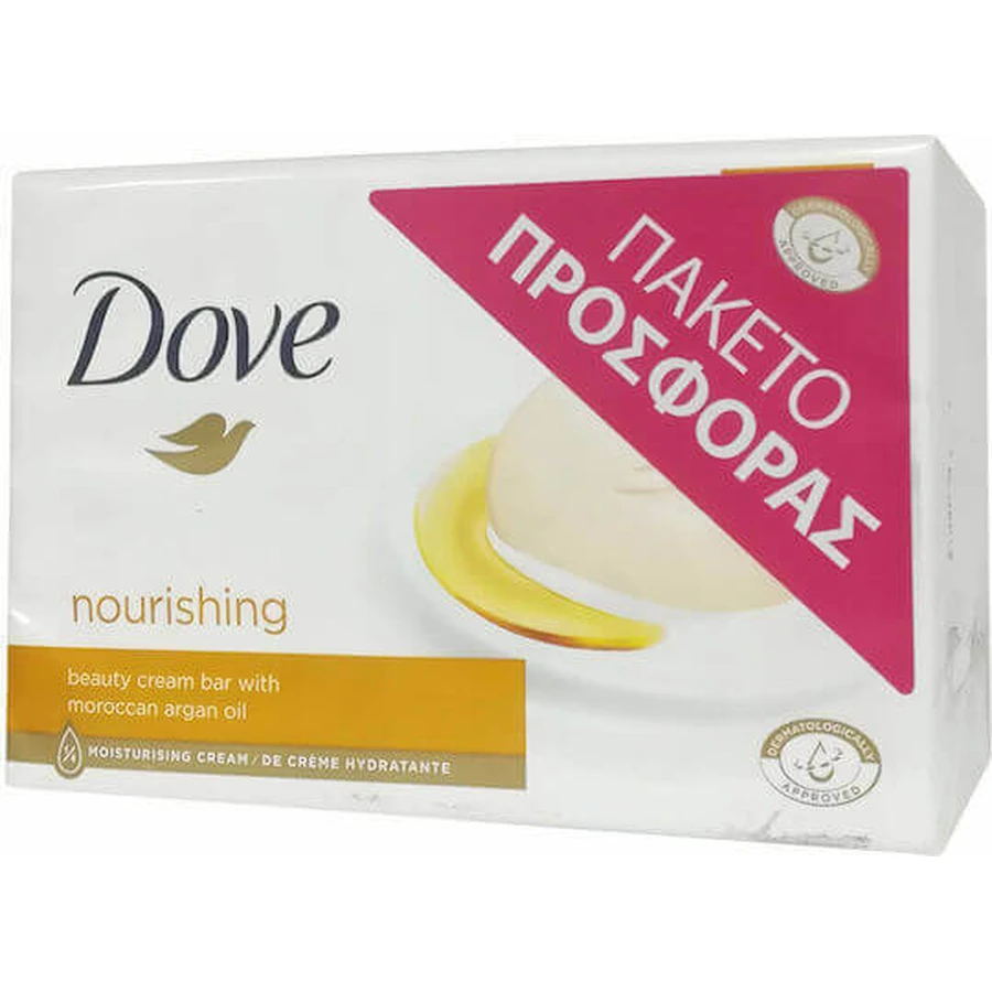 Dove Живильне крем-мило з марокканською олією аргани 4х90гр: ціни та характеристики