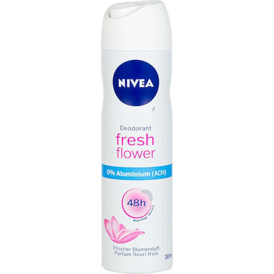 Nivea Fresh Flower 0% Aluminium Deodorant 48h Дезодорант-спрей без алюминия 150 мл: цены и характеристики