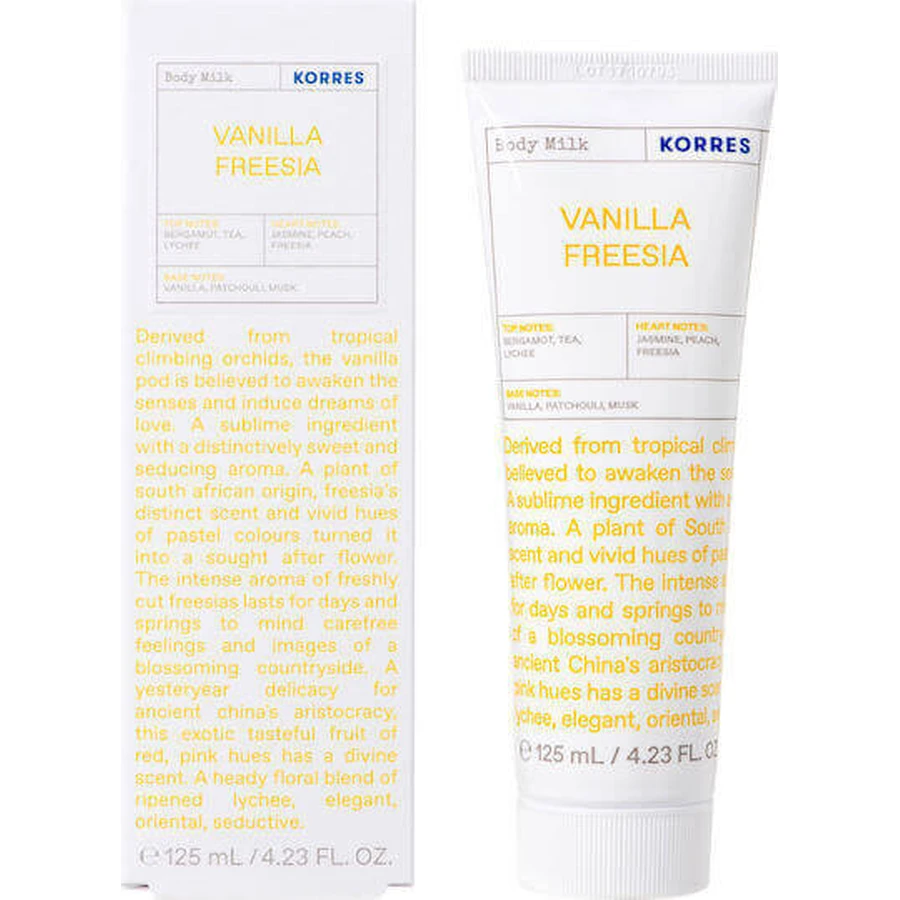Korres Vanilla Freesia Увлажняющий лосьон для тела с ароматом ванили 125 мл: цены и характеристики
