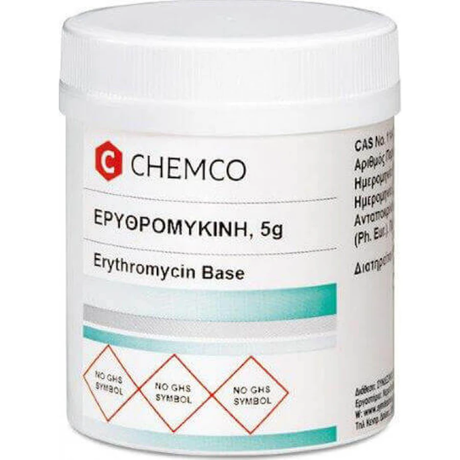 Chemco Erythromycin Base Еритроміцин 5гр: ціни та характеристики