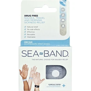 Sea Band Взрослые (все виды тошноты) Серые полоски от тошноты 2шт