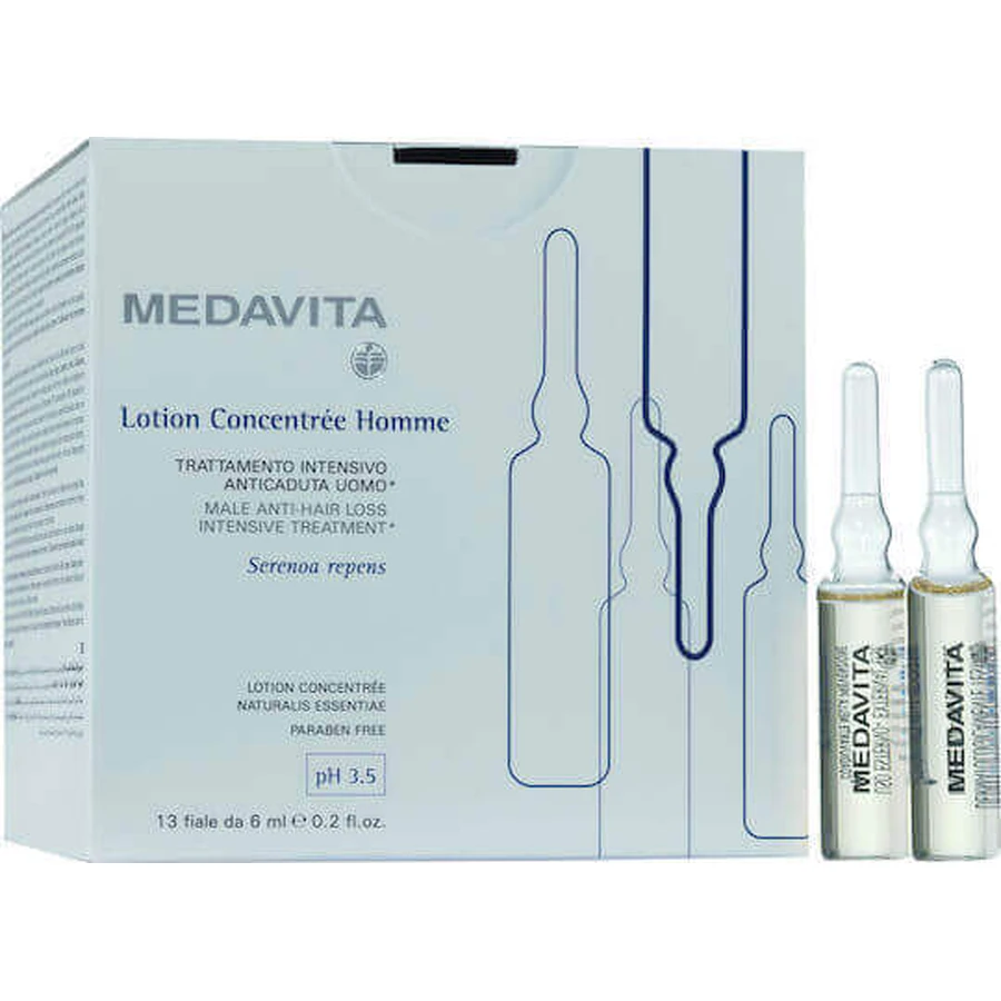 Medavita Лосьон Concentree Homme Hair Ampoule от выпадения волос 13x6 мл: цены и характеристики