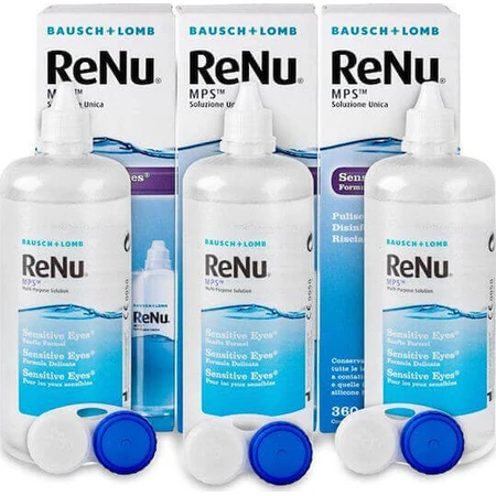 Розчин для контактних лінз Bausch & Lomb Renu MPS Sensitive Eyes 3х360 мл: ціни та характеристики