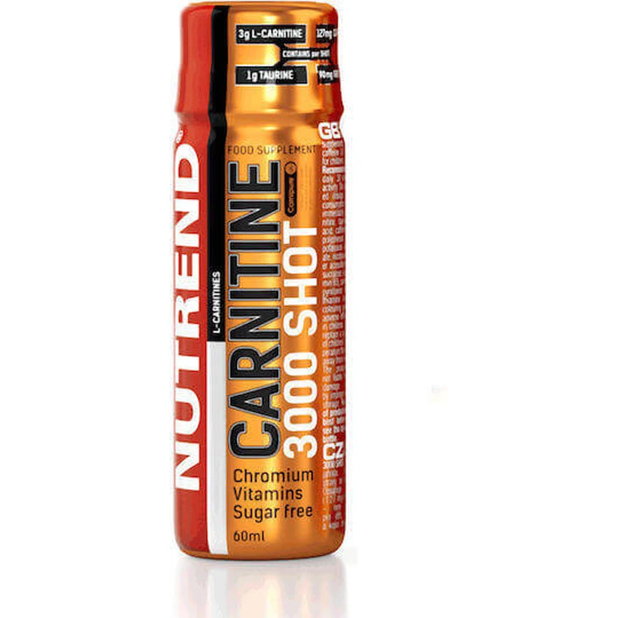 Nutrend Carnitine Shot з карнітином 3000мг та апельсиновим смаком 60мл: ціни та характеристики