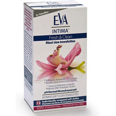 InterMed Eva Intima Intima Fresh & Clean Maxi Size Салфетки 12шт: цены и характеристики