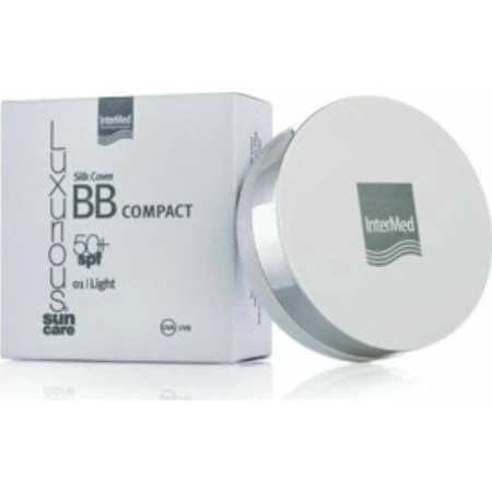 Компактна сонцезахисна пудра для обличчя InterMed Luxurious Silk Cover BB SPF50 з пігментом 01 Light 12гр: ціни та характеристики
