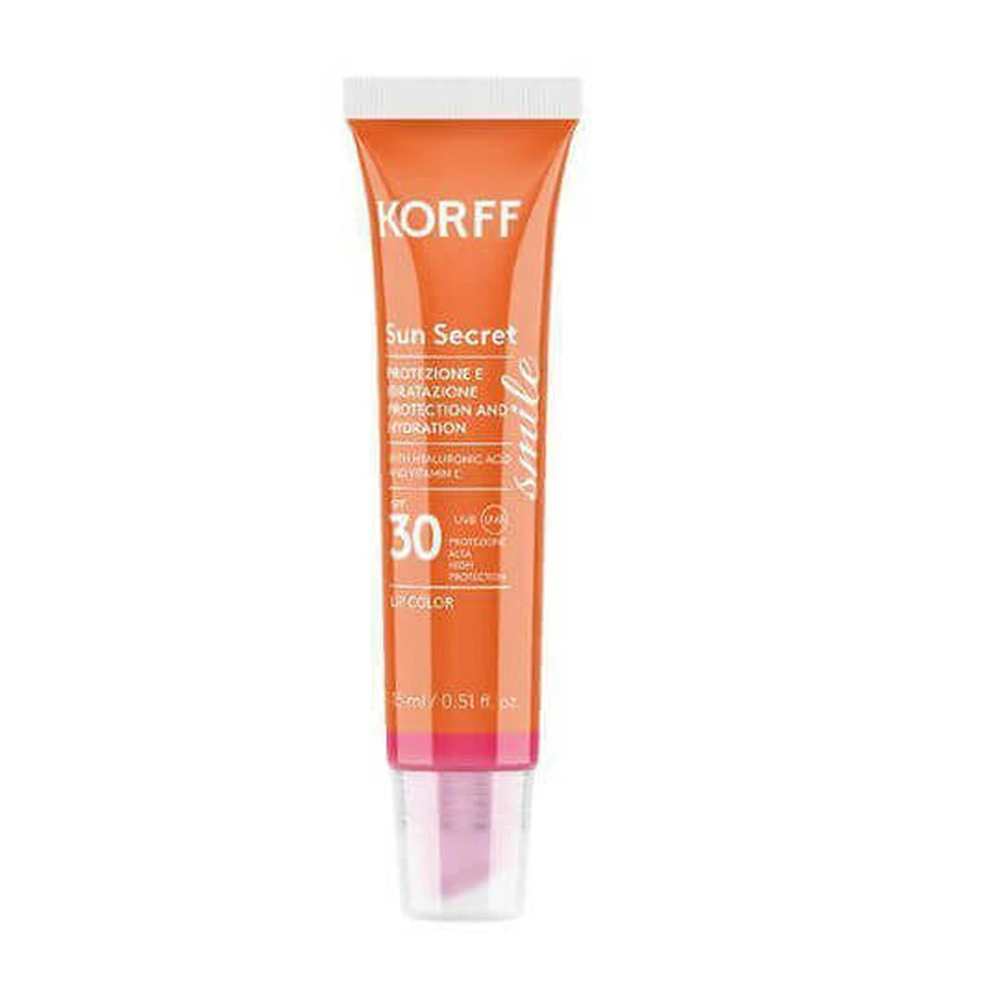 Korff Sun Secret Сонцезахисний засіб для губ SPF30 з пігментом 02 Малиново-рожевий 15мл: ціни та характеристики