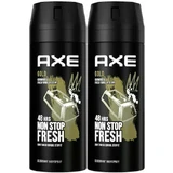 Дезодорант Axe Gold Temptation Outwood & Fresh Vanilla Non Stop Fresh Дезодорант-спрей 48 год 2х150мл