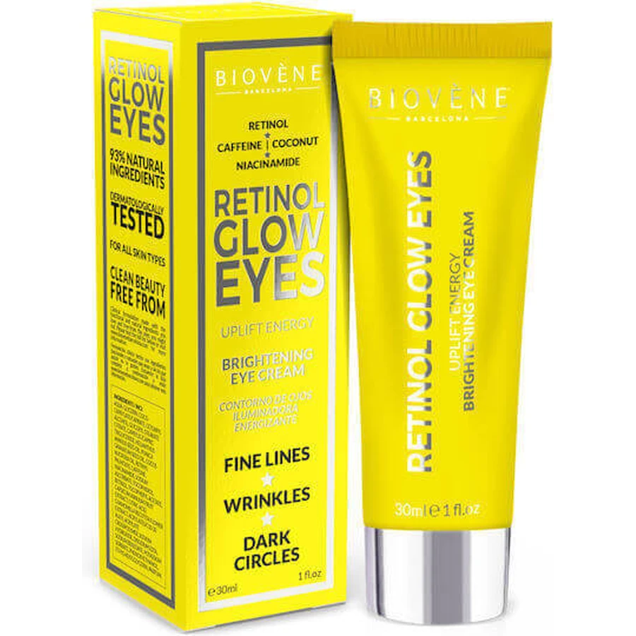 Biovene Glow Eyes Uplift Energy Зволожуючий та омолоджуючий крем для повік з ретинолом 30 мл: ціни та характеристики