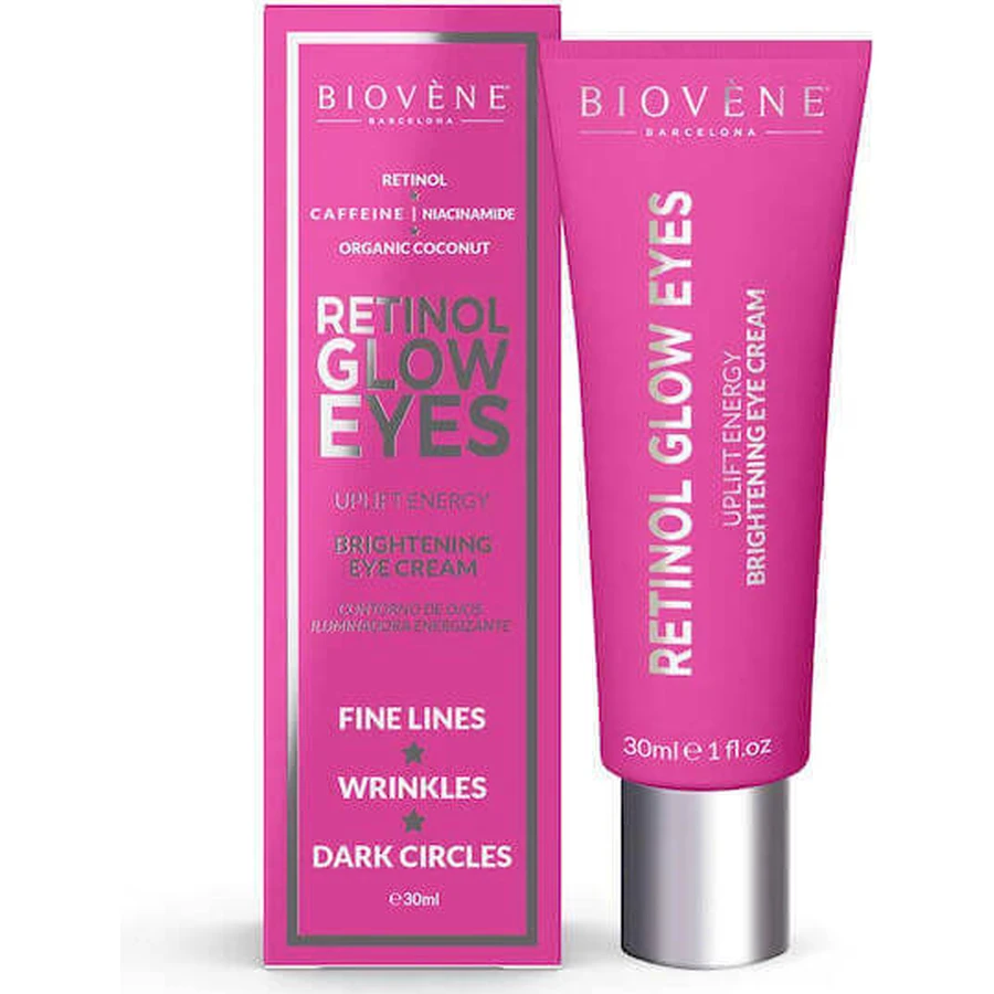 Biovene Glow Eyes Uplift Energy Зволожуючий та омолоджуючий крем для повік з ретинолом 30 мл: ціни та характеристики