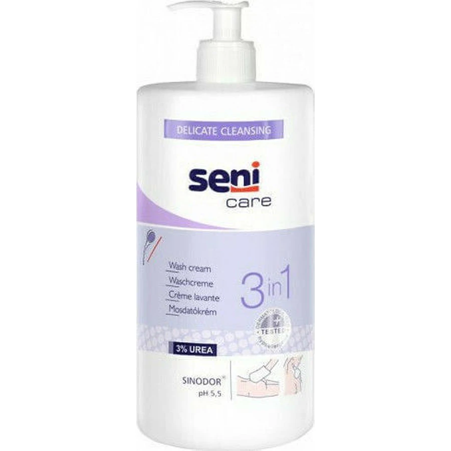 Seni Care Cleansing Cream 3 в 1 Очищуючий крем від лущення 1000мл: ціни та характеристики