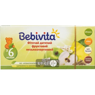 Бебивита фиточай детский фруктовый низкоаллергенный пакетик 1,5 г №20