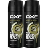 Axe Gold Temptation Gold Amber Gold Amber Non Stop Fresh Deodorant 48h Spray 2x150ml