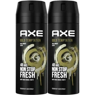Axe Gold Temptation Gold Amber Gold Amber Non Stop Fresh Deodorant 48h Spray 2x150ml