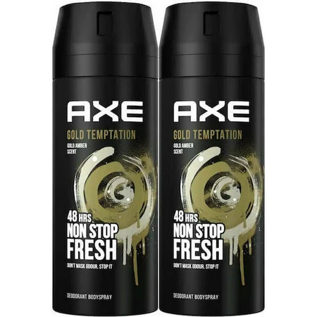 Axe Gold Temptation Gold Amber Gold Amber Non Stop Fresh Deodorant 48h Spray 2x150ml: цены и характеристики