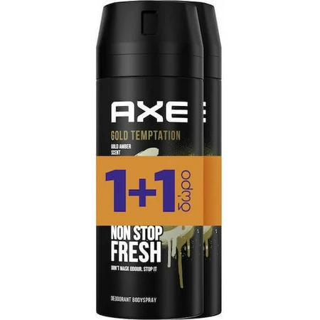 Axe Gold Temptation Gold Amber Gold Amber Non Stop Fresh Deodorant 48h Spray 2x150ml: цены и характеристики