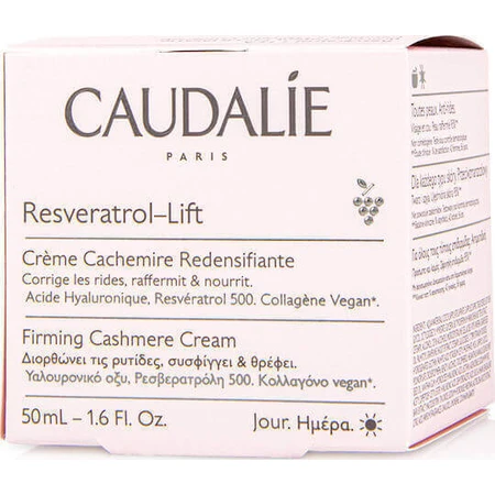 Caudalie Resveratrol-Lift Антивіковий і тонізуючий кашеміровий крем для обличчя з гіалуроновою кислотою та колагеном 50 мл: ціни та характеристики