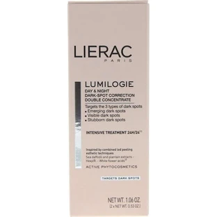 Lierac Lumilogie Double Concentrate 24-годинний флюїдний крем для обличчя проти недосконалостей з вітаміном Е 2х15мл