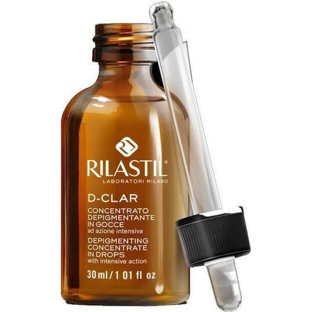Rilastil D-Clar Depigmenting Depigmenting in Drops Увлажняющая и антивозрастная сыворотка для лица с витамином С и ниацинамидом для сияния и пигментных пятен 30 мл: цены и характеристики