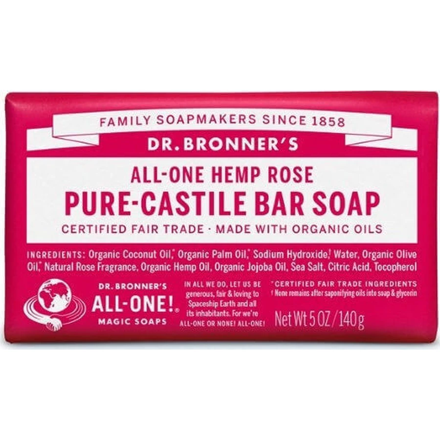 Мило Dr Bronner's Pure-Castile Bar Soap Кускове мило для тіла та волосся 140гр: ціни та характеристики
