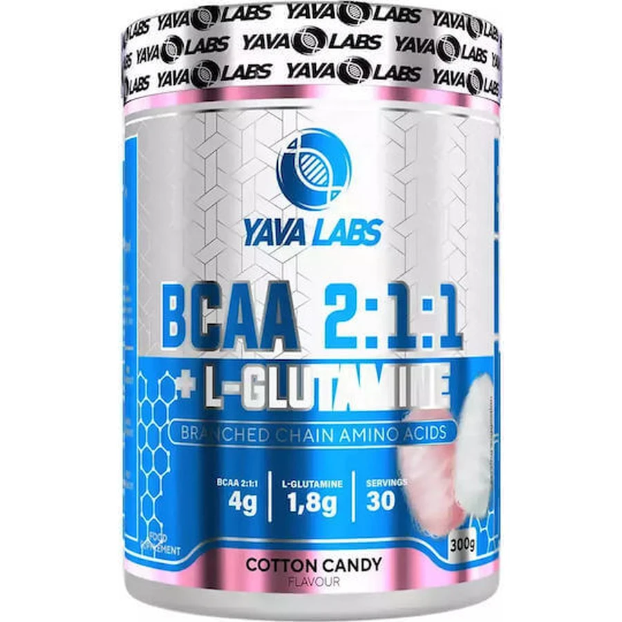 Yava Labs Bcaa 2:1:1 + L-глютамин 300 гр 500 мл Cotton Candy: цены и характеристики
