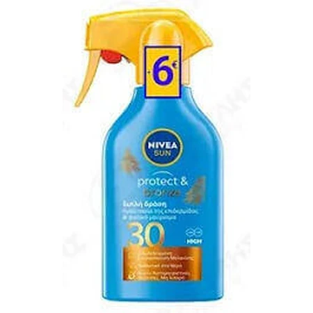 Nivea Protect & Bronze Водостойкий солнцезащитный лосьон для тела SPF30 в виде спрея 270 мл: цены и характеристики