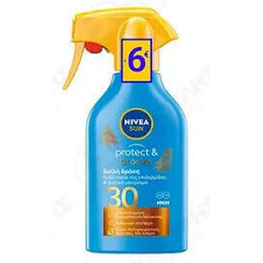Nivea Protect & Bronze Водостойкий солнцезащитный лосьон для тела SPF30 в виде спрея 270 мл: цены и характеристики