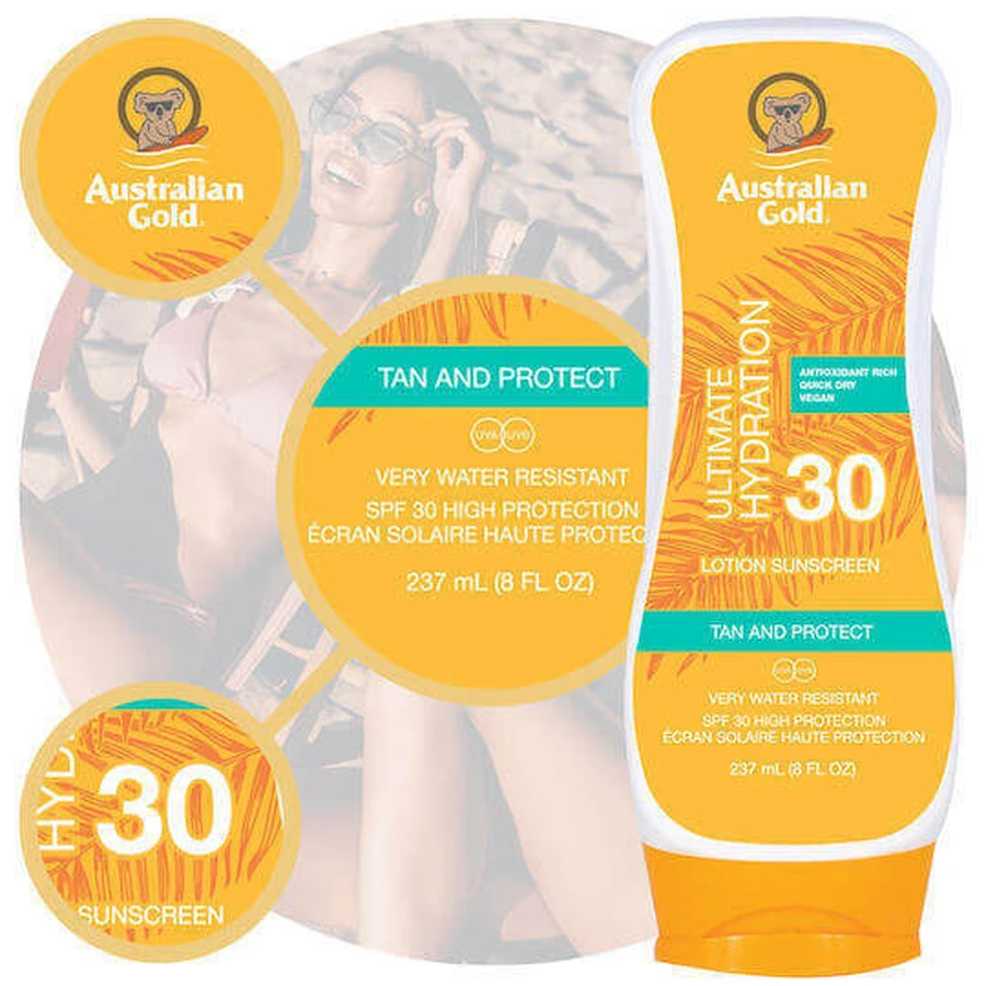 Австралийское золото Водостойкий солнцезащитный лосьон для тела SPF30 237 мл: цены и характеристики