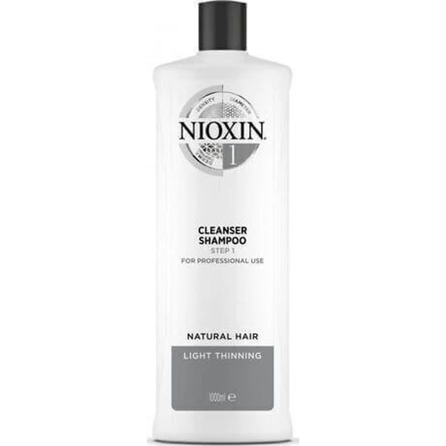 Очищуючий шампунь Nioxin System 1 для нормального, злегка поріділого волосся, 1000 мл: ціни та характеристики