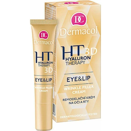 Dermacol 3D Hyaluron Therapy Увлажняющий и тонизирующий крем для глаз и губ с гиалуроновой кислотой 15 мл: цены и характеристики