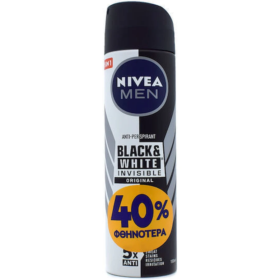 Nivea Black & White Invisible Original Дезодорант-рулон 48 год 50 мл: ціни та характеристики