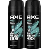 Axe Apollo Sage & Cedarwood Non Stop Fresh Deodorant Spray 2x150ml