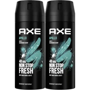 Axe Apollo Sage & Cedarwood Non Stop Fresh Deodorant Spray 2x150ml