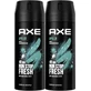 Axe Apollo Sage & Cedarwood Non Stop Fresh Deodorant Spray 2x150ml